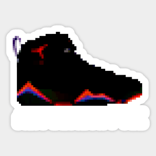 AIR JORDAN VII RETRO PIXELATED ART SHOE COLLECTION Sticker